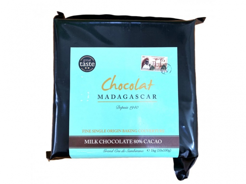 Světová TOP Čokoláda - 80% Chocolat Madagascar (darkmilk) 1KG (10x100g)
