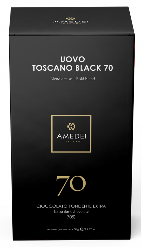 Světová TOP Čokoláda - 70% Toscano Black EGG - Amedei 80g/450g