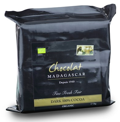 Světová TOP Čokoláda - BIO 100% Chocolat Madagascar (bez přísad) 1KG (10x100g)