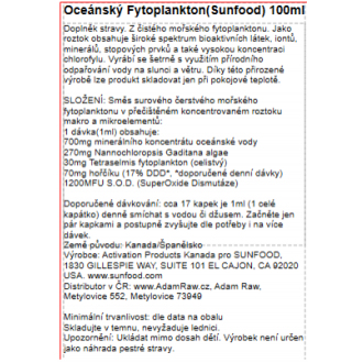 Oceánský Fytoplankton (SUNFOOD) 100ml orig