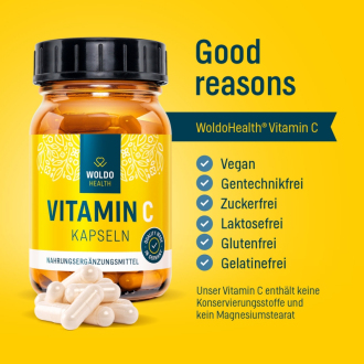 Přírodní Vitamin C (acerola extrakt) Woldo 120 kapslí