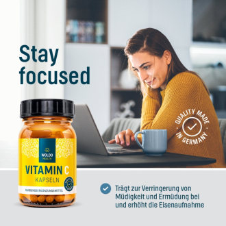 Přírodní Vitamin C (acerola extrakt) Woldo 120 kapslí