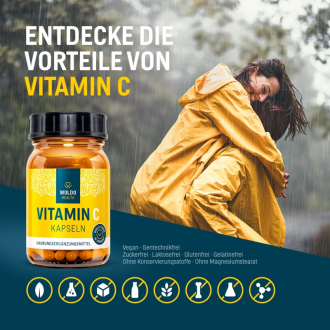 Přírodní Vitamin C (acerola extrakt) Woldo 120 kapslí