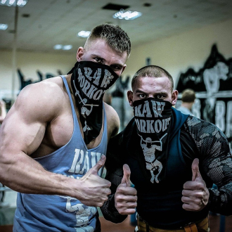 Šátek Raw Workout (černý s bílou)
