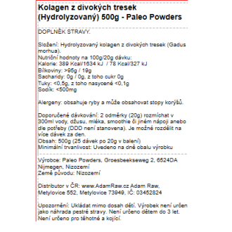 Kolagen z divokých ryb 500g - Paleo Powders