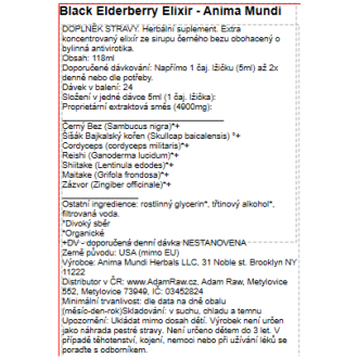Black Elderberry Elixir - Anima Mundi 118ml