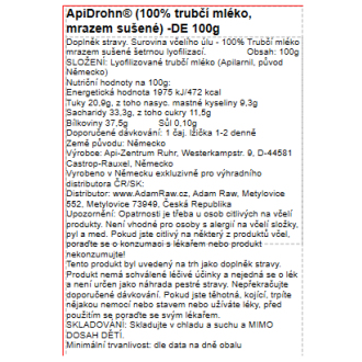 ApiDrohn® (100% trubčí mléko, mrazem sušené) -DE 100g