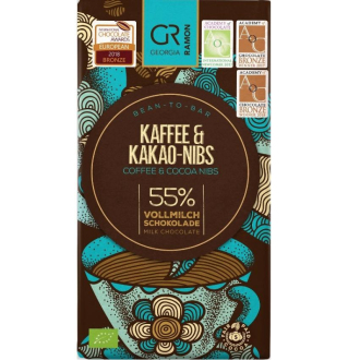 BIO 55% Darkmilk s boby a kávou Georgia Ramon 50g (CZ-BIO-002)