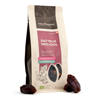 BIO RAW sušené datle MEDJOOL Naturkostbar (Swiss) 500g (CZ-BIO-002)