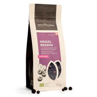 BIO RAW divoké černozemní borůvky Naturkostbar (Swiss) 50g (CZ-BIO-002)