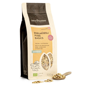 BIO RAW klíčené Edelmüesli Pure Basics Naturkostbar (Swiss) 500g (CZ-BIO-002)