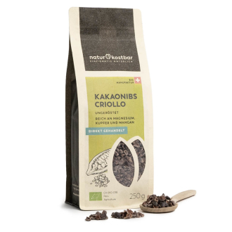 BIO Drcené kakaové boby CRIOLLO - Naturkostbar 250 (CZ-BIO-002)