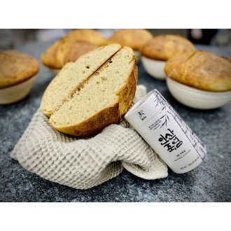 ŽLUTO-FIALOVÝ KVASOVÝ CHLÉB AMBROSIAS (KAMUT KHORASAN) cca 900g