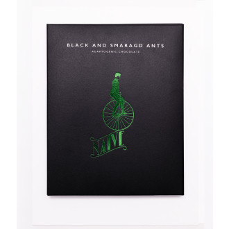Black and Smaragd Ants (fialová bioaktivní čokoláda s mravenci) Naive 55g