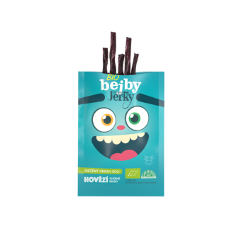 BIO Hovězí jerky (jen 1,5% mořská sůl a bio maso) (CZ-BIO-002)