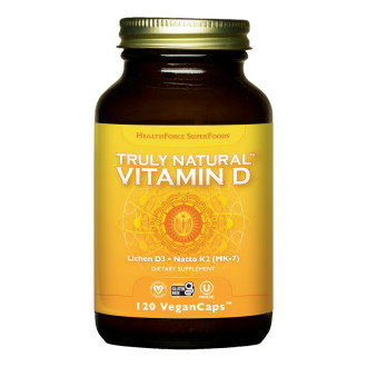 Divoký Truly Natural vitamín D3 (+K2) HealthForce 120 kapslí