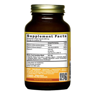 Divoký Truly Natural vitamín D3 (+K2) HealthForce 120 kapslí