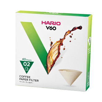 Hario - Hnědé papírové filtry Misarashi (V60-02) 40 kusů