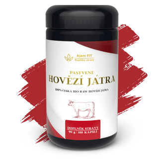 BIO Hovězí játra pastvená, RAW (ČR) 60/180 kapslí (CZ-BIO-002)