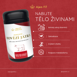 BIO Hovězí játra pastvená, RAW (ČR) 60/180 kapslí (CZ-BIO-002)