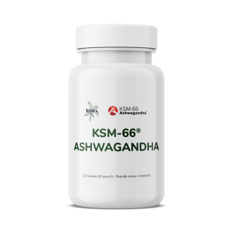 Raw’s Ashwagandha KSM-66 (Ašvaganda - Vitánie snodárná) 120 kapslí (60g)