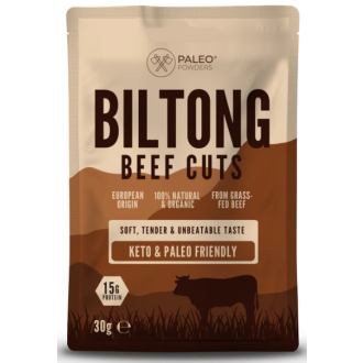 BIO RAW BILTONG BEEF CUTS (EU/hovězí) Paleo powders - 30g CZ-BIO-002