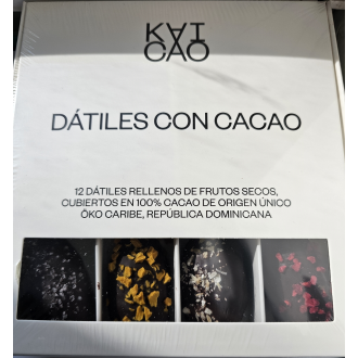 12 medjool datlí ve 100% čokoládě a plněných ořechy - KAICAO 320g