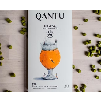 60% IPA style mléčná čokoláda s chmelem (darkmilk) QANTU 50g