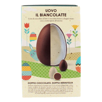 Prémiové vejce BIANCOLATTE (bílá a mléčná čokoláda Amedei) 276g
