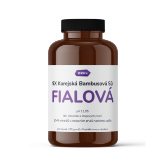 Raw´s 9X korejská fialová bambusová sůl - 120 kapslí