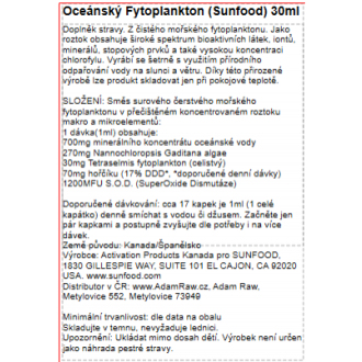 Oceánský Fytoplankton (SUNFOOD) 30ml